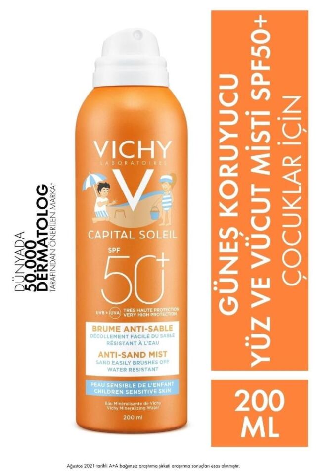 Vichy Capital İdeal Soleil Spf50+ Anti-Sand Sprey Kids 200 ml