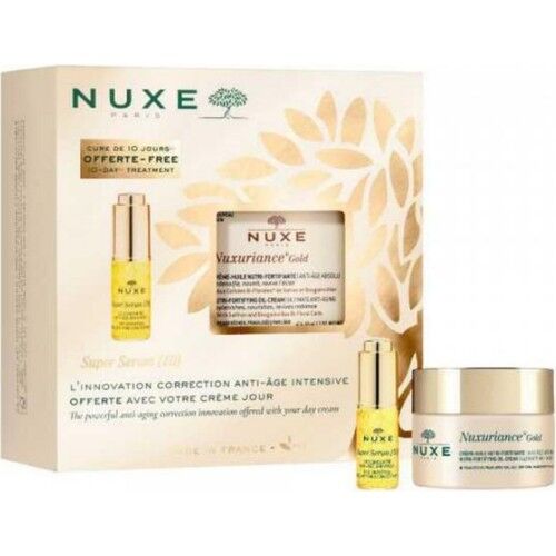 Nuxe Nuxuriance Gold Skin Care Set 10 ml Super Serum Gold Day Cream 50 ml