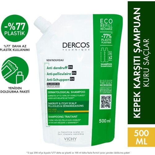 Vichy Dercos Anti Dandruff Anti-Dandruff Shampoo 500ml Dry Hair