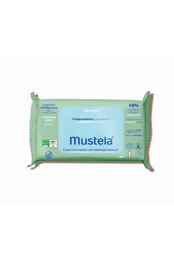 Mustela Kompost Edilebilir Islak Mendil 60'lı