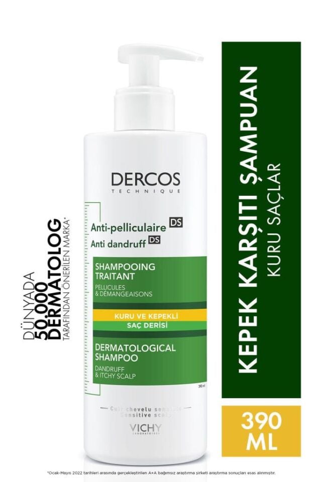 Vichy Dercos Anti Dandruff Kuru Saçlar Kepek Karşıtı 390 ml Şampuan