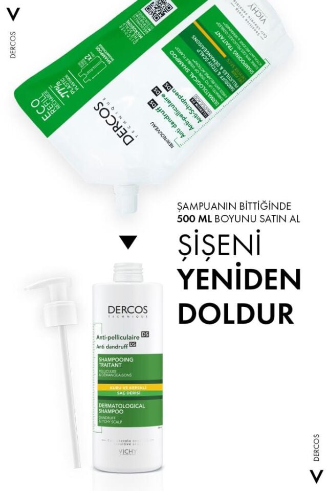 Vichy Dercos Anti Dandruff Kuru Saçlar Kepek Karşıtı 390 ml Şampuan