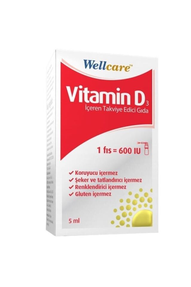 Wellcare Vitamin D3 600 IU 5 ml Sprey
