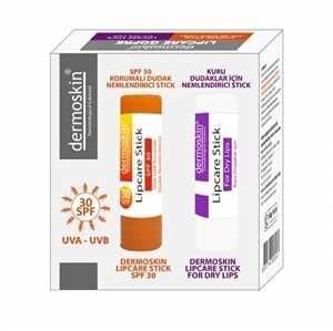 Dermoskin Lipcare Stick Spf 30 3,9 g + Lipcare Stick 3,9 g