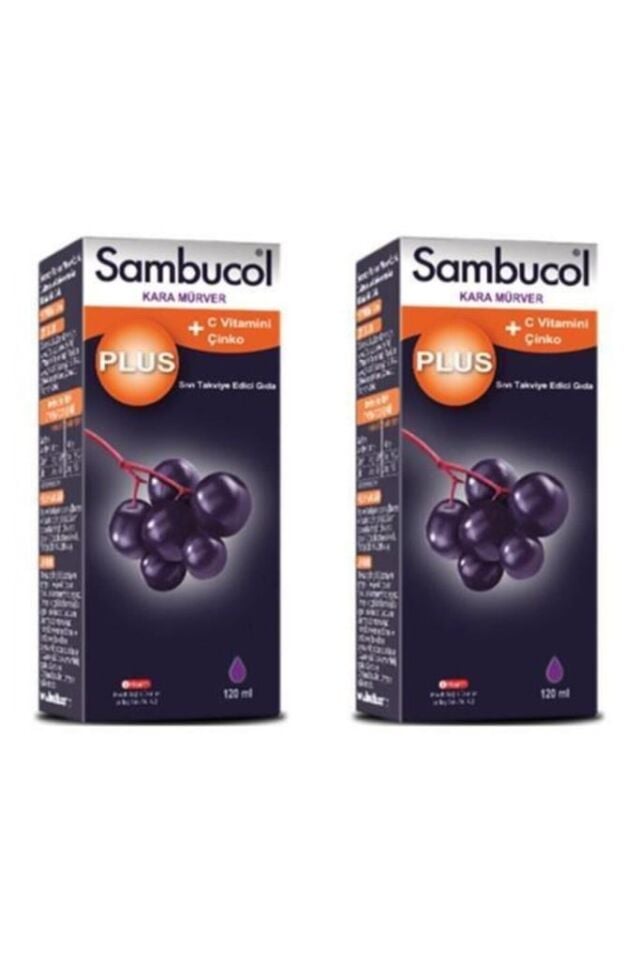 Plus Black Elderberry Extract + Vitamin C & Zinc 120 ml 2 Pieces