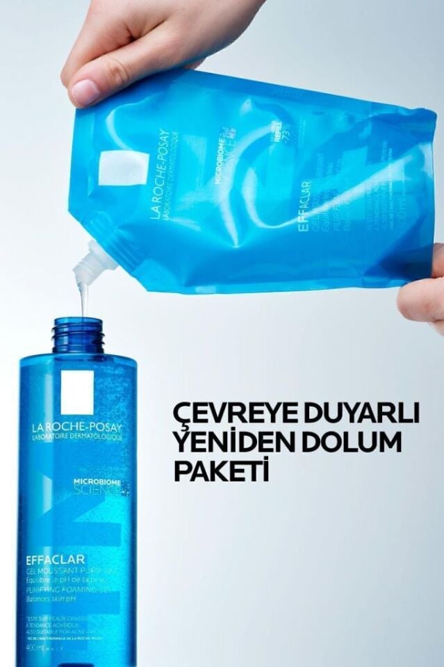 La Roche Posay Effaclar Yağlı Ciltler için Temizleme Jeli 400ml - Refill