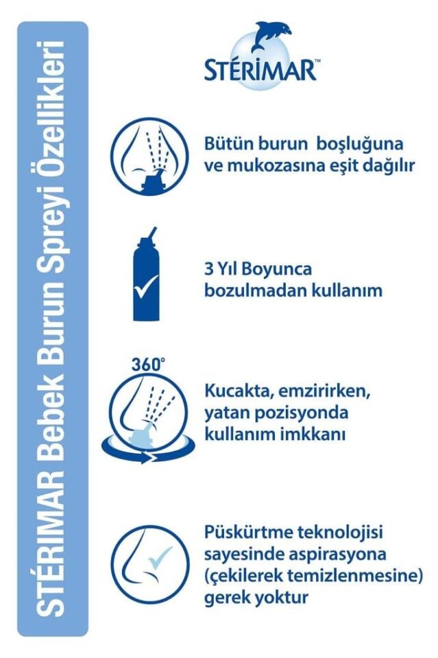 Sterimar Baby Deniz Suyu Burun Açıcı Sprey 0-3 yaş 50 ml