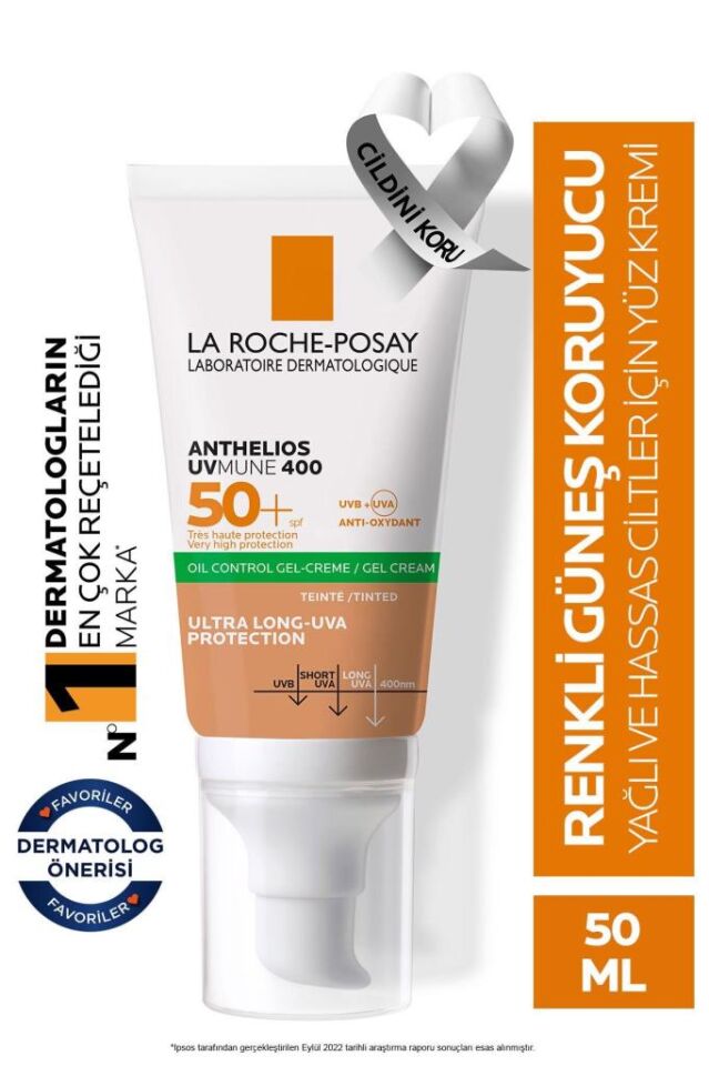La Roche-Posay Anthelios Dry Touch Gel-Cream Tinted SPF50 50 ml Renkli