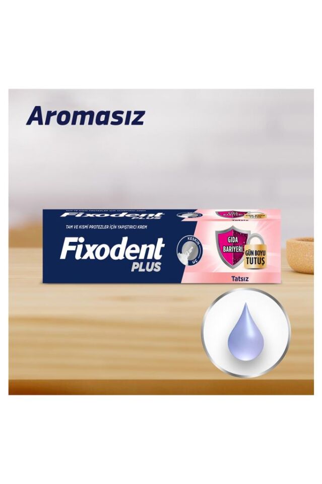 Fixodent Plus Diş Protez Yapıştırıcı Tat İçermez Krem 40 gr