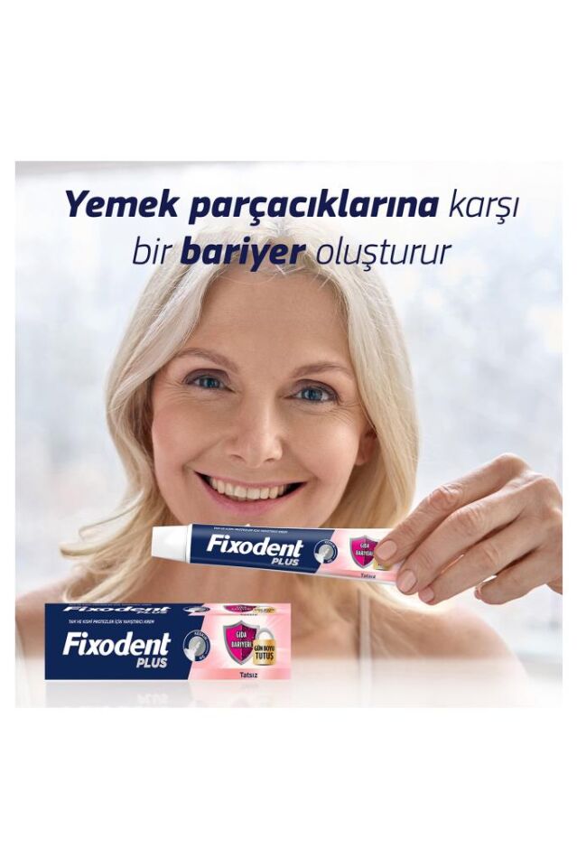 Fixodent Plus Diş Protez Yapıştırıcı Tat İçermez Krem 40 gr