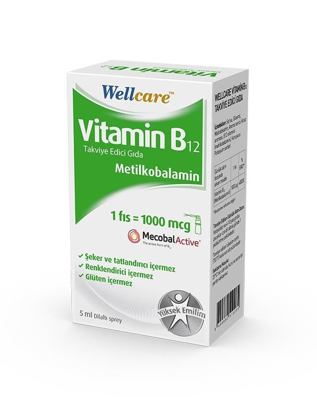 Wellcare Vitamin B12 Sprey 5 ml