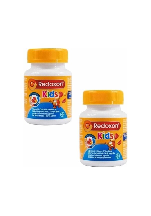 Kids 60 Tablet 2 Kutu Çiğnenebilir Gummy I Çocuklar Için C Vitamini, D Vitamini Ve Çinko