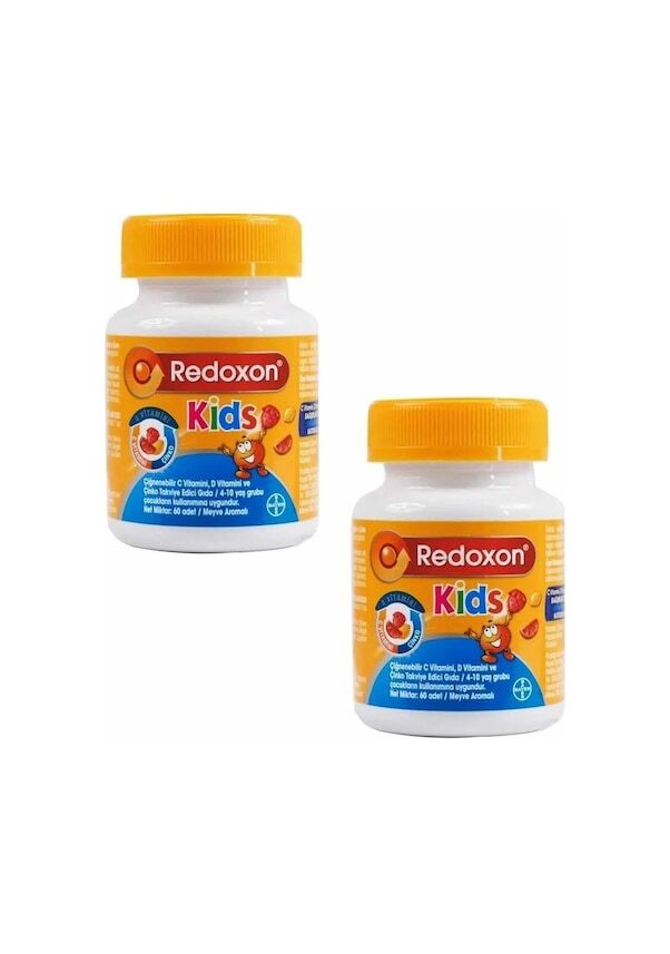 Kids 60 Tablet 2 Kutu Çiğnenebilir Gummy I Çocuklar Için C Vitamini, D Vitamini Ve Çinko