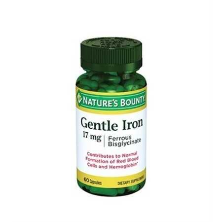 Nature's Bounty Gentle Iron 17 mg 60 Capsules