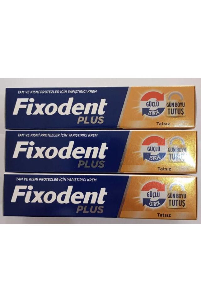 Plus En Iyi Tutuş Diş Protez Yapıştırıcı Krem 40 gr X 3 Adet