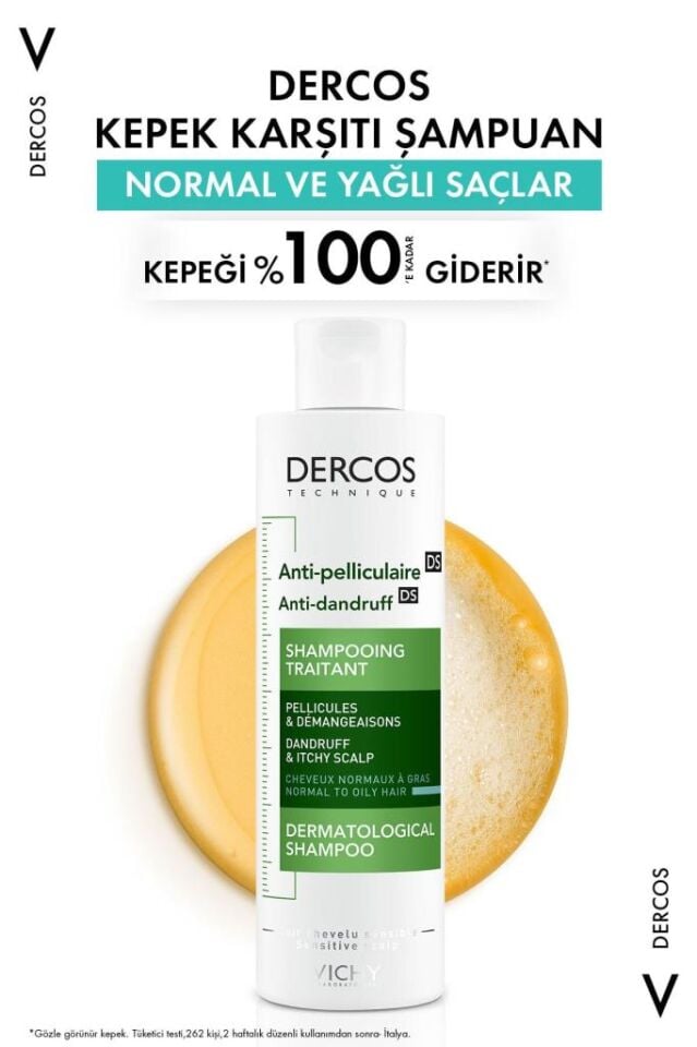 Vichy Dercos Anti Dandruff Kepek Karşıtı Şampuan 200 ml - Normal ve Yağlı Saçlar