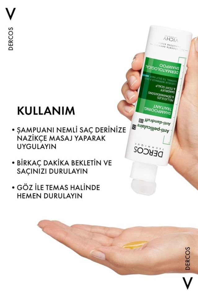 Vichy Dercos Anti Dandruff Kepek Karşıtı Şampuan 200 ml - Normal ve Yağlı Saçlar