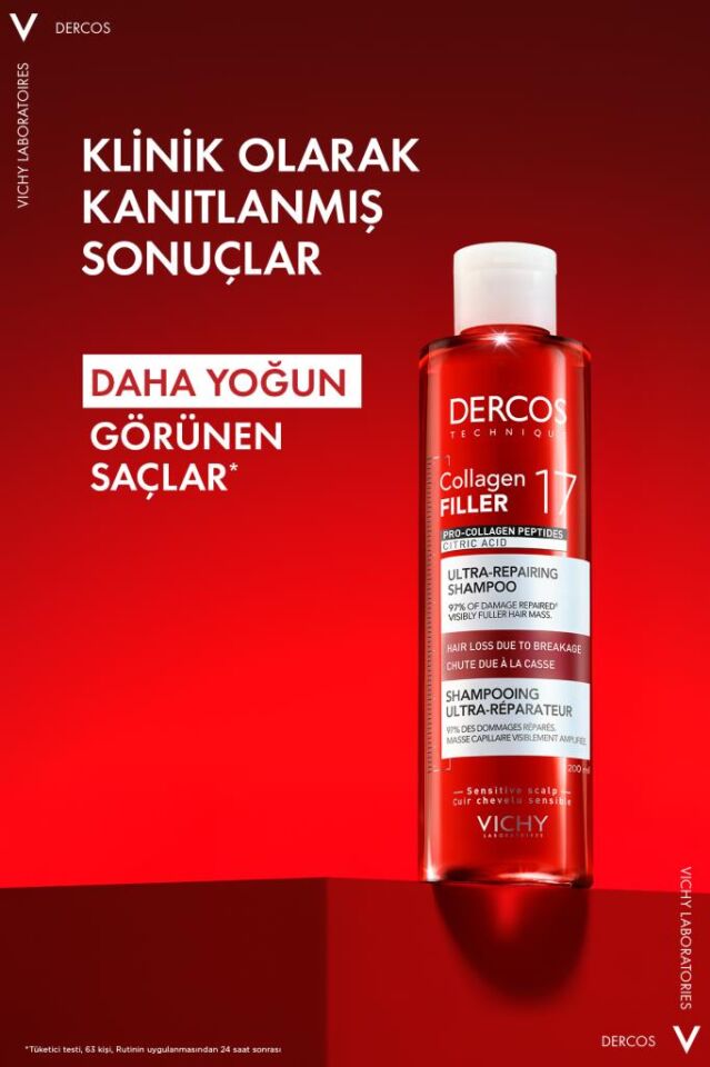 Vichy Dercos Collagen 17 Filler Tüm Saç Tipleri İçin Şampuan 200 ml