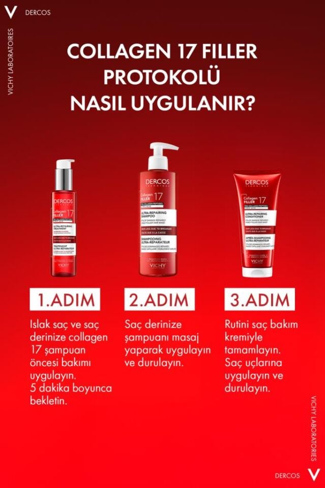 Vichy Dercos Collagen 17 Filler Tüm Saç Tipleri İçin Şampuan 200 ml