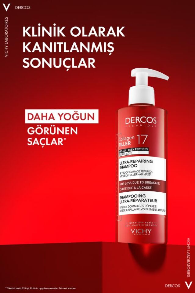 Vichy Dercos Collagen 17 Filler Tüm Saç Tipleri İçin Şampuan 400 ml