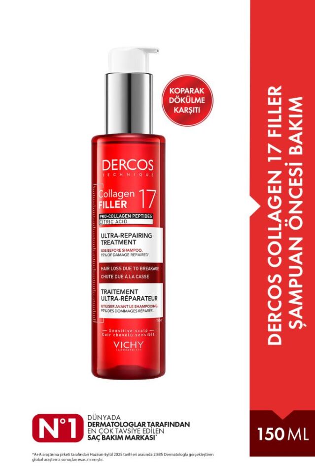 Vichy Dercos Collagen Peptit 17 Ultra Onarıcı Şampuan 150 ML