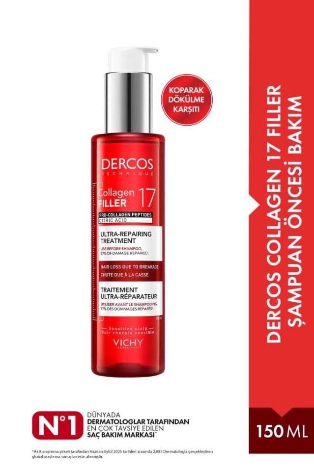 Vichy Dercos Collagen Peptit 17 Ultra Onarıcı Şampuan 150 ML