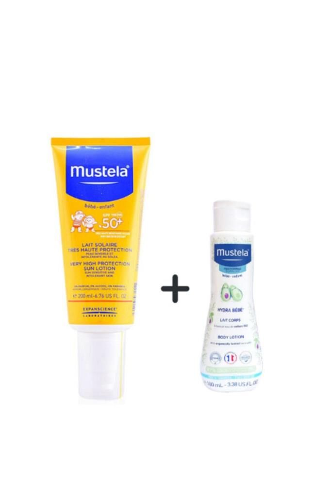 Mustela Güneş Losyonu SPF50 200 ml + Mustela Hydra Bebe 100 ml