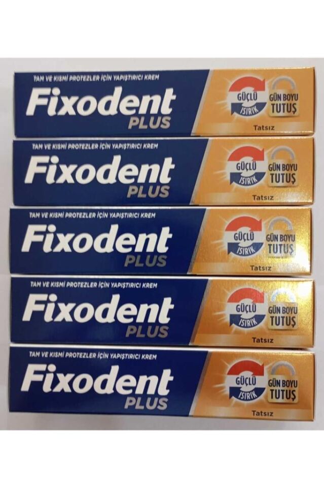 Fixodent Plus Güçlü Tutuş Protez Yapıştırıcı 40 Gr - 5 Adet