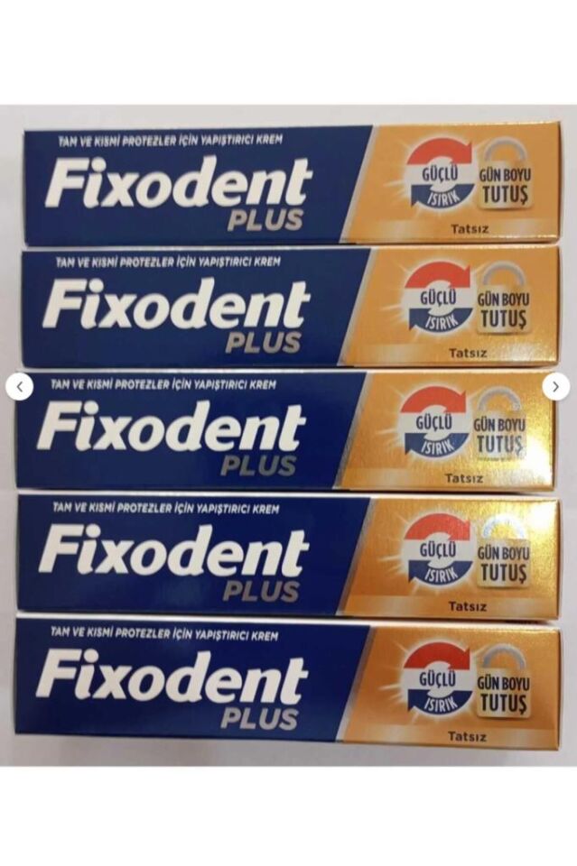 Fixodent Plus Güçlü Tutuş Protez Yapıştırıcı 40 Gr - 5 Adet