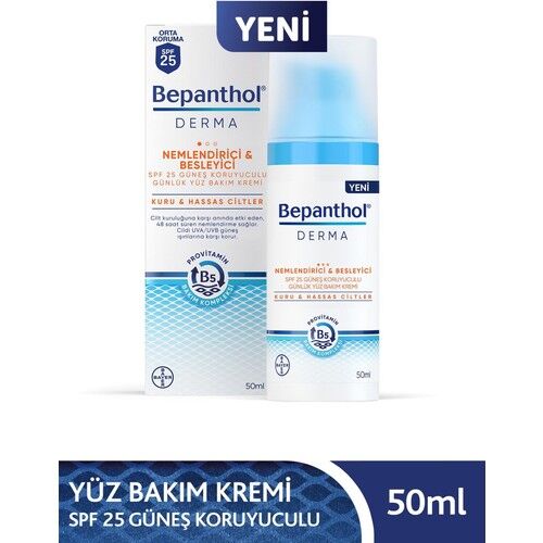 Bepanthol Derma Nemlendirici Besleyici Spf 25 Yüz Bakım Kremi 50 ml