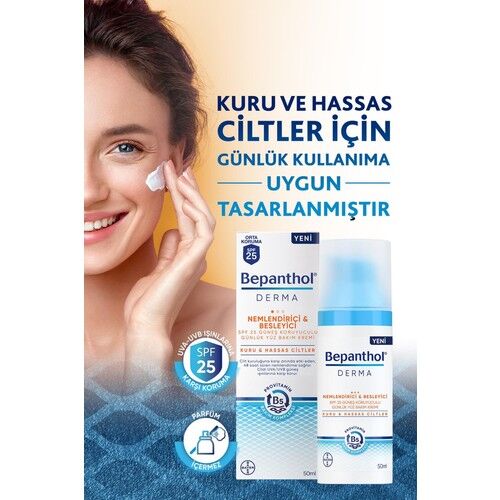 Bepanthol Derma Nemlendirici Besleyici Spf 25 Yüz Bakım Kremi 50 ml