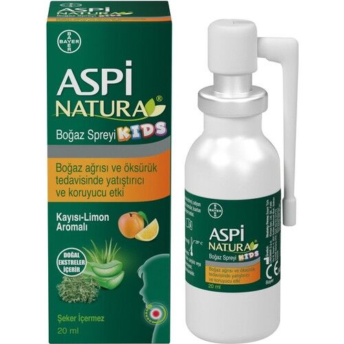AspiNatura Boğaz Spreyi Kids Kaysı Limon 20 ML