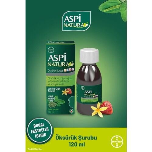 AspiNatura Öksürük Şurubu Kids Vanilya Çilek 120 ML