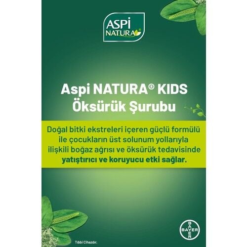 AspiNatura Öksürük Şurubu Kids Vanilya Çilek 120 ML
