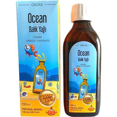 Ocean Omega 3 Portakallı Balık Yağı Şurubu 150 ml
