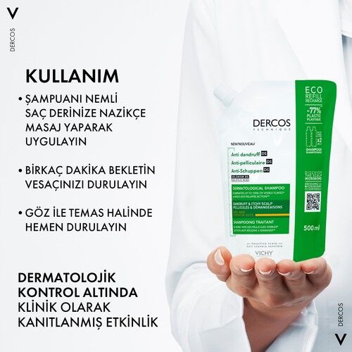 Vichy Dercos Anti Dandruff Kepek Karşıtı Şampuan 500ml Kuru Saçlar