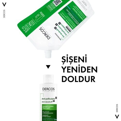 Vichy Dercos Anti Dandruff Kepek Karşıtı Şampuan 500 ml Normal ve Yağlı Saçlar