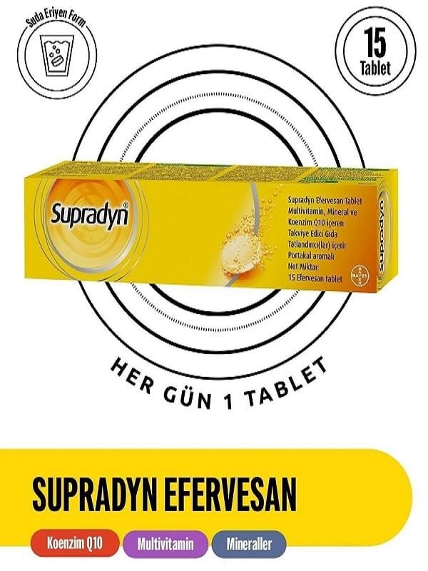 Koenzim Q10 15 Efervesan Tablet X 3 Adet
