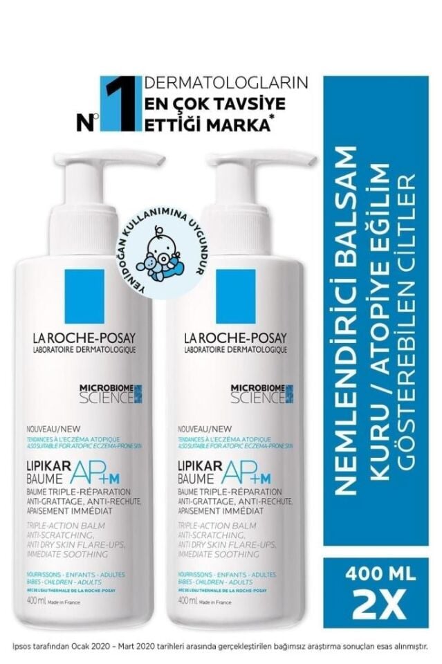 Atopiye Eğilim Gösterebilen Ciltler Lipikar Baume Balsam Losyon 400 Mlx2..