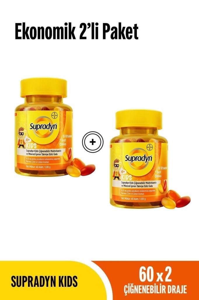 Supradyn Kids 60x2 Ekonomik 2'li Paket