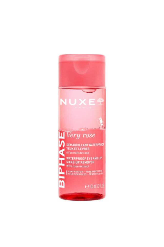 Nuxe Very Rose Gül Özlü Çift Bazlı Göz Makyajı Temizleme Suyu 100 ml
