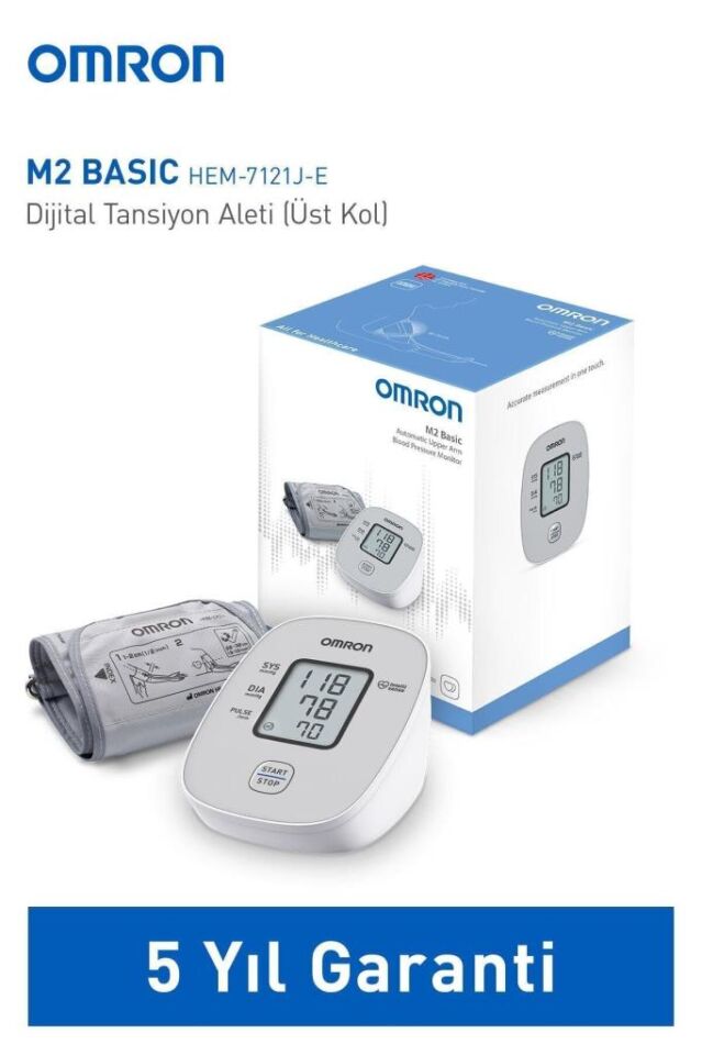 Omron M2 Basic Hem-7121 J-e Koldan Ölçer Tansiyon Aleti