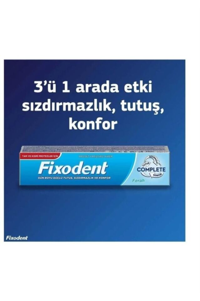 Fixodent Diş Protez Yapıştırıcı Krem Complete Naneli 47 gr