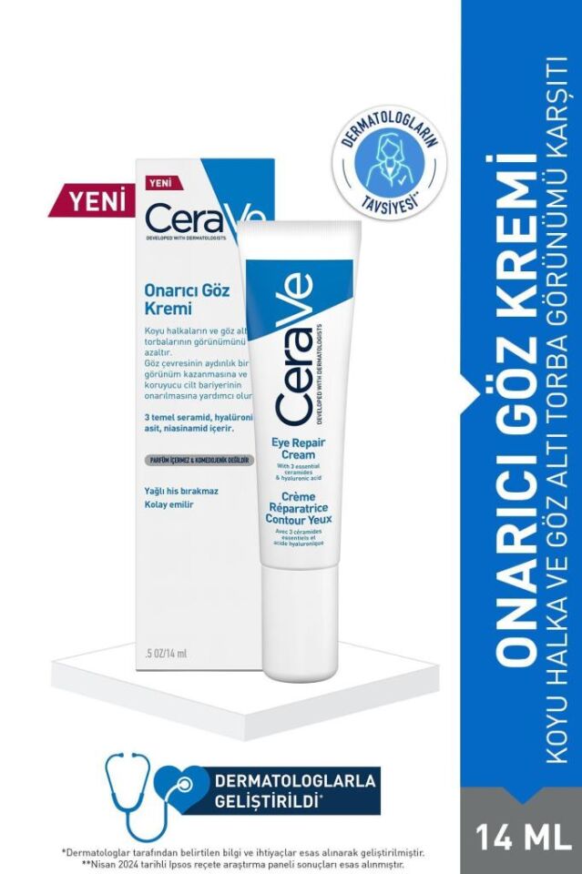 CeraVe Onarıcı ve Nemlendirici Göz Kremi 14 ml