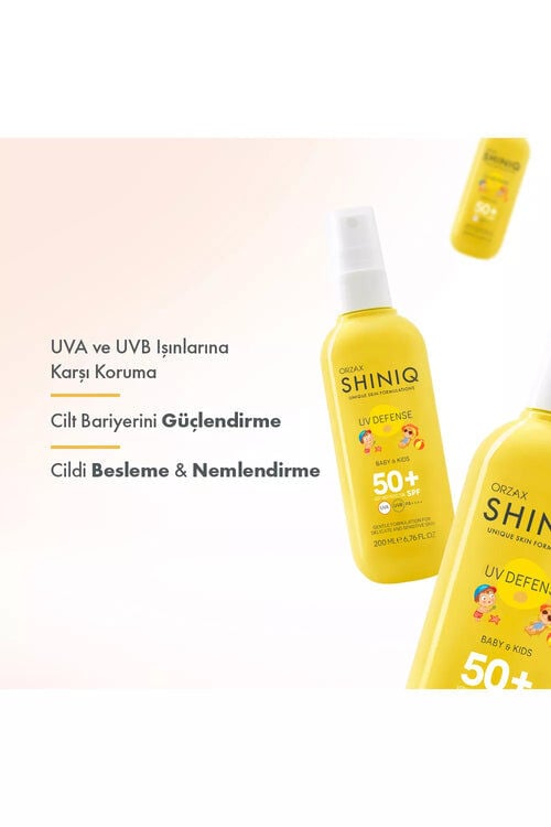 SHINIQ BEBEK VE ÇOCUKLAR İÇİN GÜNEŞ KORUYUCU VÜCUT SPREYİ SPF50+ 200 ML