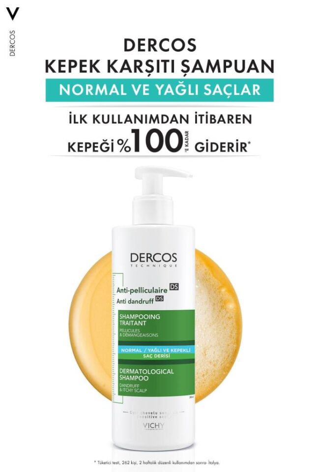 Vichy Dercos Normal ve Yağlı Saçlar Kepek Karşıtı 390 ml Şampuan