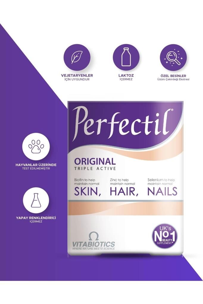 Perfectil Saç Tırmak ve Cilt için 30 Tablet