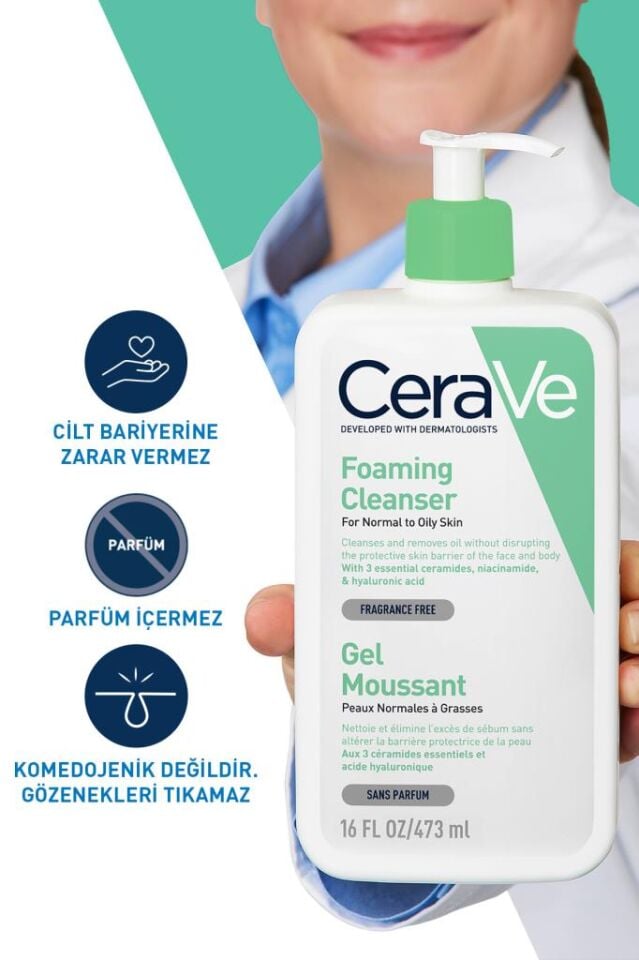 Cerave Foaming Cleanser Köpüren Temizleyici 473 ml