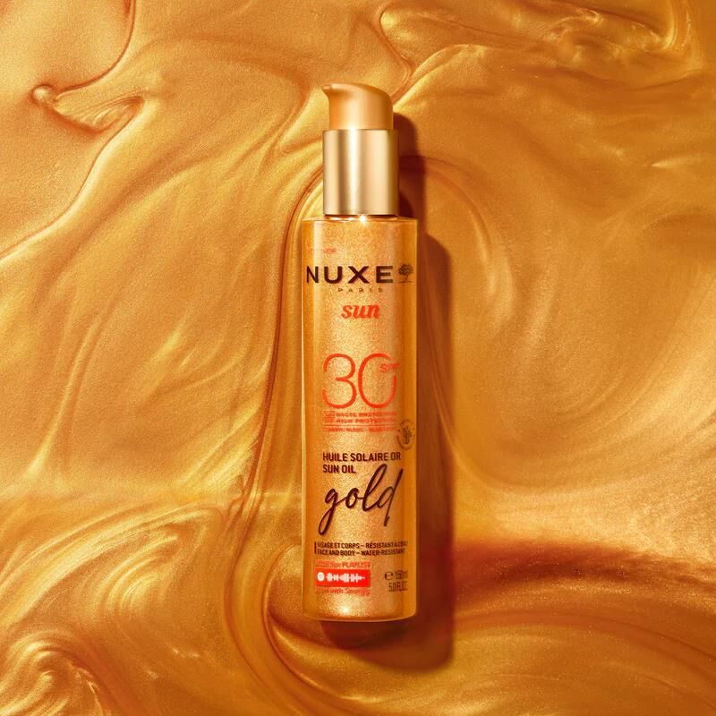 Nuxe Sun Huile Solaire Or Gold SPF 30+ Işıltılı Bronzlaştırıcı ve Koruyucu Yağ 150ml