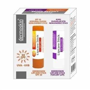 Dermoskin Lipcare Stick Spf 30 3,9 g + Lipcare Stick 3,9 g